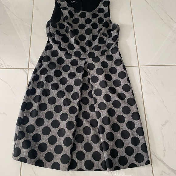 Nine West polka dot fit and flare black and grey - Picture 1 of 7